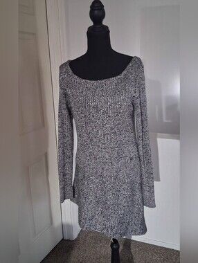 NWOT-White House Black Market Assymetrical Long-Sleeve Knit Dress